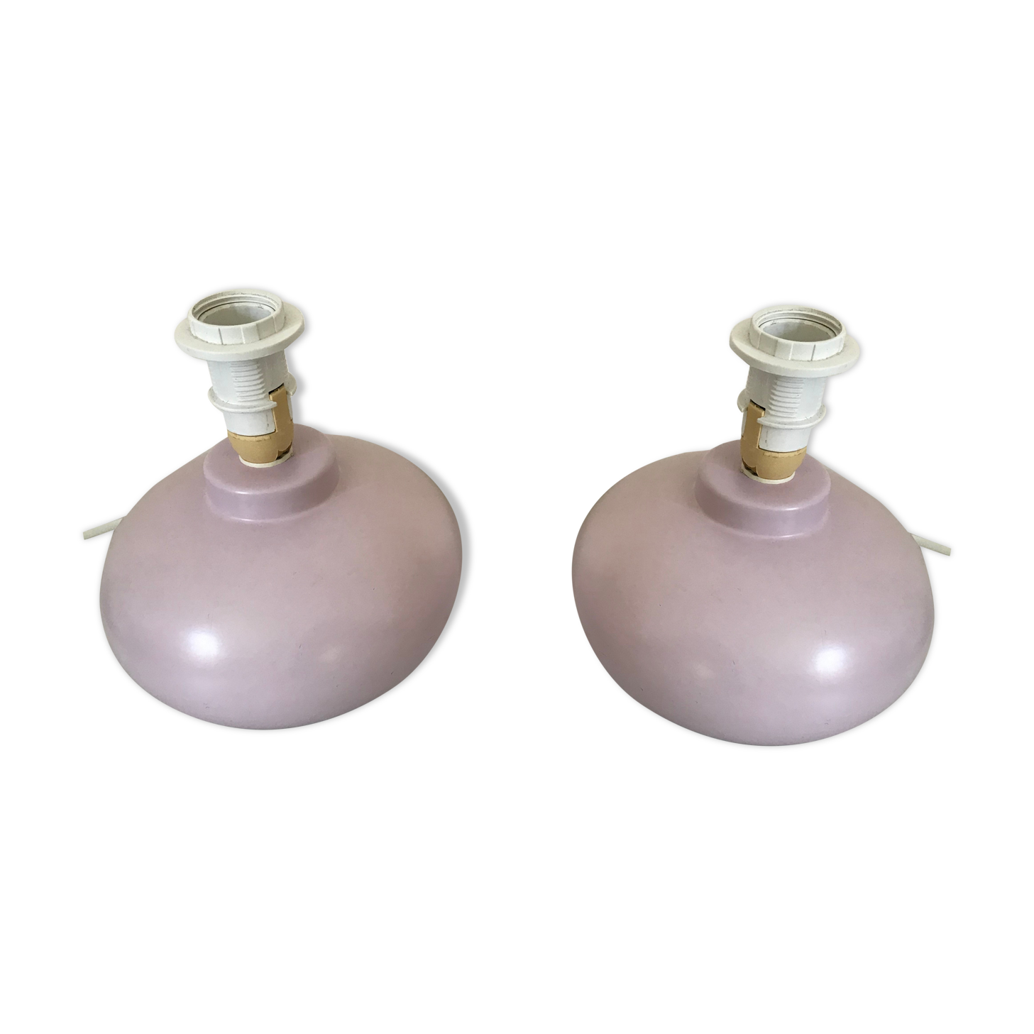 Pair of ceramic bedside lamp feet