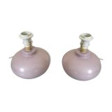 Pair of ceramic bedside lamp feet