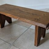 Mini vintage solid oak bench