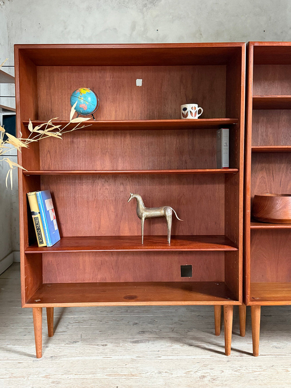 Vintage Scandinavian teak library by Borge Mogensen