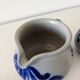 Pot à lait et petit pot en grés d'Alsace gris et bleu