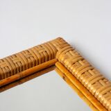 Rattan mirror, 1970s