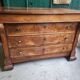 WALNUT STOCK CHEST WITH 4 DRAWERS AND A WOODEN TOP FROM THE 19TH CENTURY