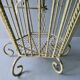 Chandelier suspension in metal, cage shape, from the 60s