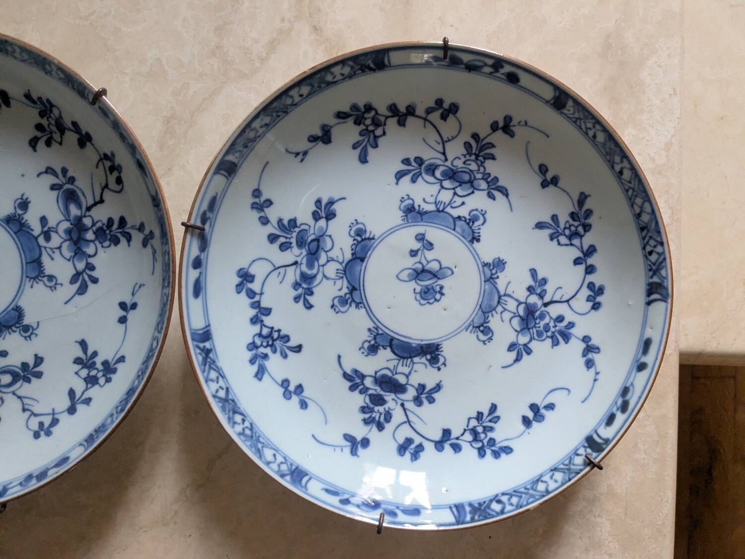 Two Chinese soup plates