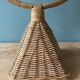 Vintage rattan table psyche mirror