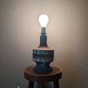 Pied de lampe en grès fabrication artisanale campagne bohème scandinav