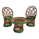 Vintage rattan lounge toy