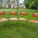Chaises Collomb 70 chrome et skaï