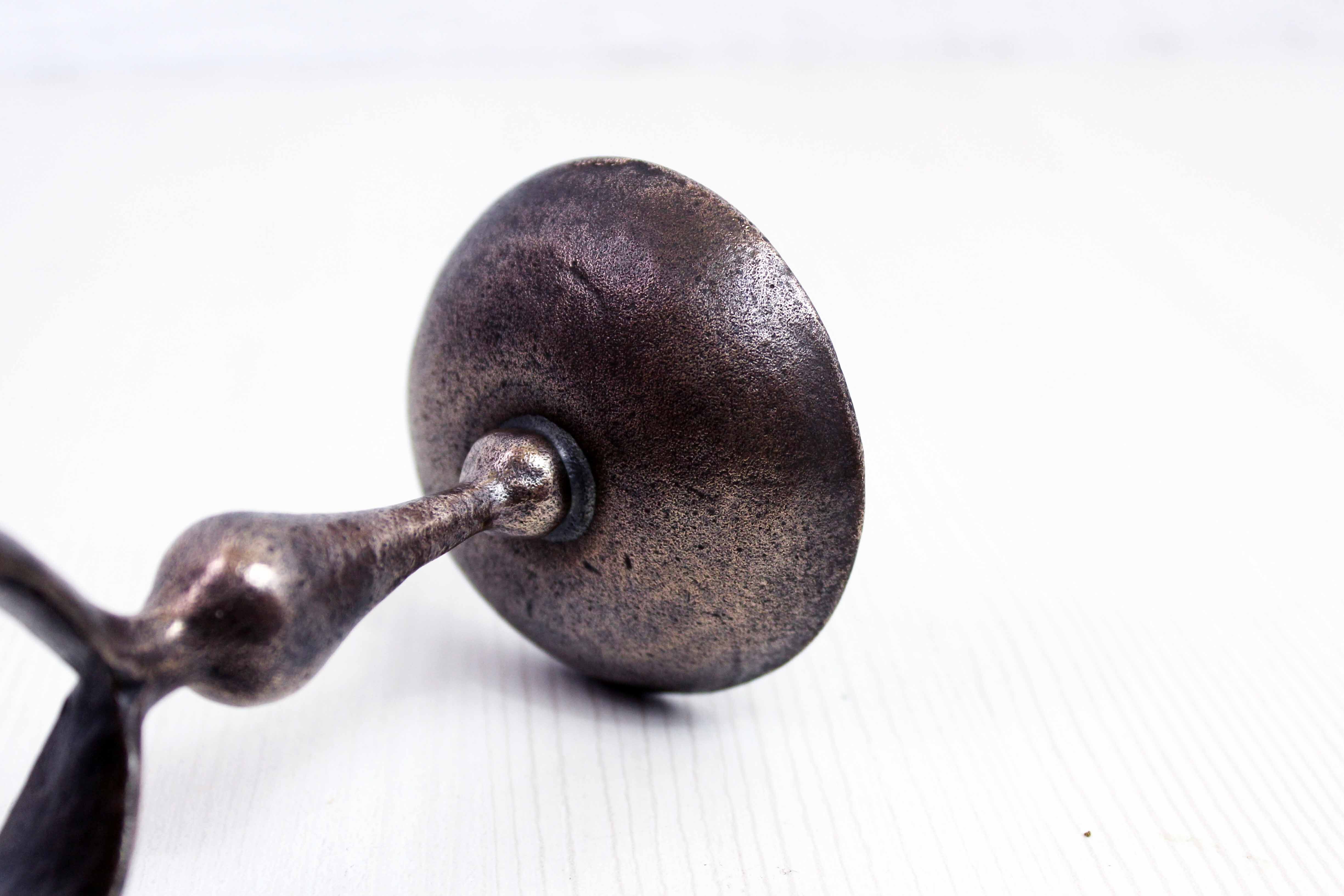 Candlestick spade bronze candle