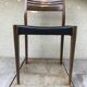 Series of 4 old scandinavian chairs wood teck - skai skaï black vintage