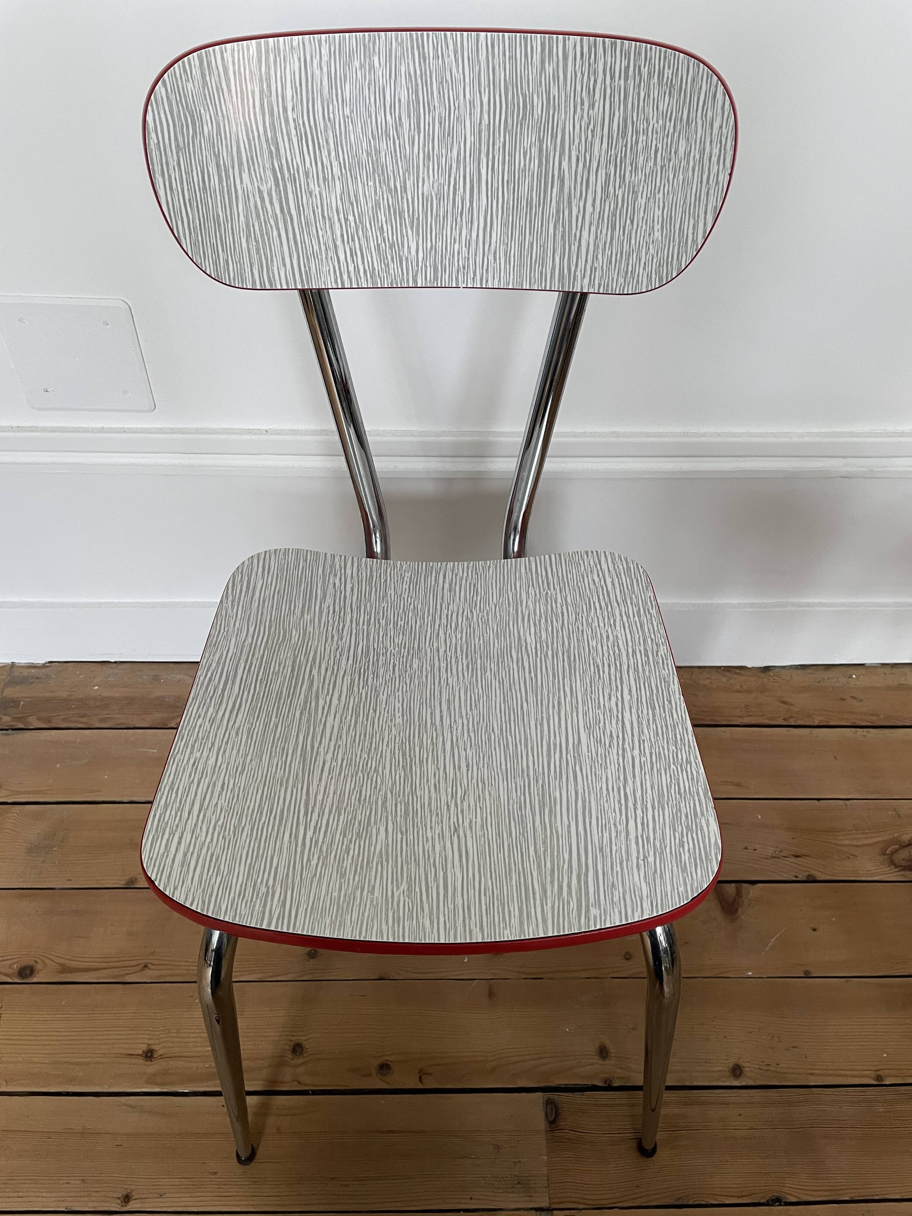 Set of 3 60s Formica chairs