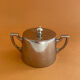 Silver metal teapot