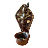 Antique holy water font - 19th century - Glazed terracotta