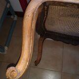 Antique wingback armchair