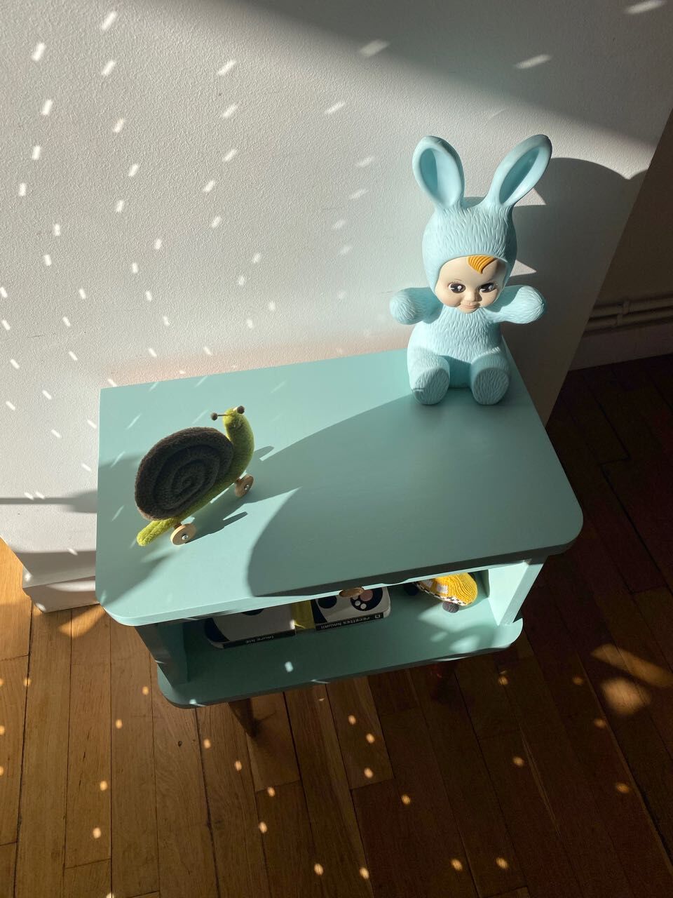 Retro green bedside table