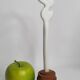Biomorphic-inspired sculpture, on an industrial wooden base, 28 cm