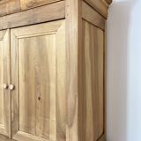 Antique two-body buffet in solid wood (restored)