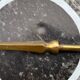 Old brass fireplace set