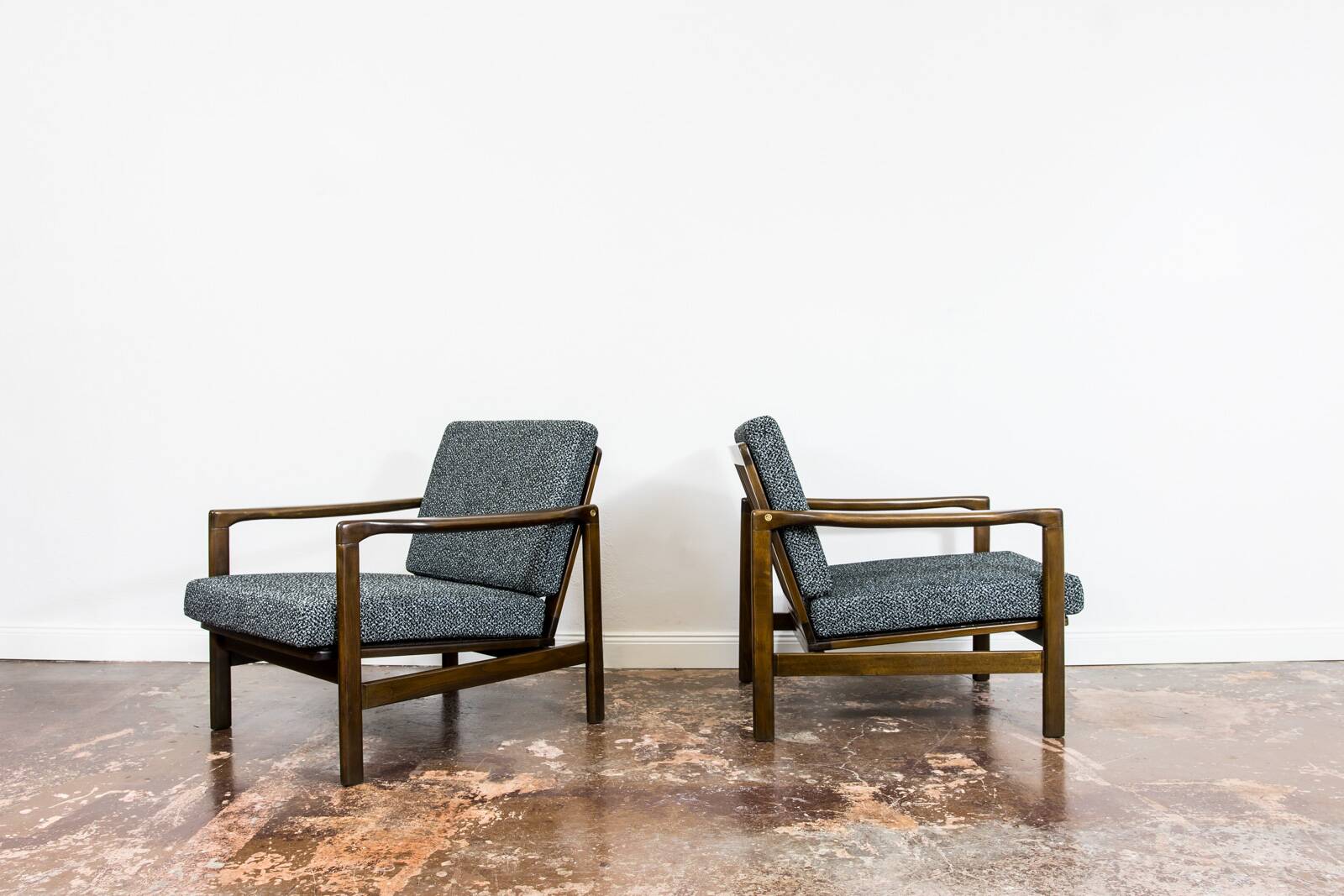 Mid Century Armchairs By Zenon Bączyk, 1960's, Set Of 2