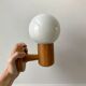Pair of opline sconces and blond wood pine desgin years 60-70