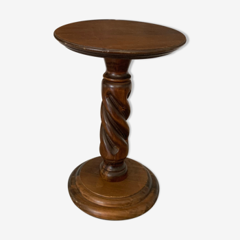 Vintage turned wood side table