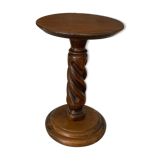 Vintage turned wood side table