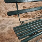 Antique folding garden bench – France – 1930s