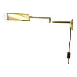 Large 77cm  omi swing arm brass acryl glass wall light italy 1970s