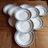 10 assiettes plates Saint Amand