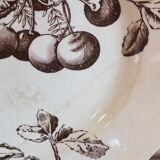 3 plates with hors d'oeuvre in Terre de Fer HB Choisy bird decoration