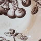 3 plates with hors d'oeuvre in Terre de Fer HB Choisy bird decoration