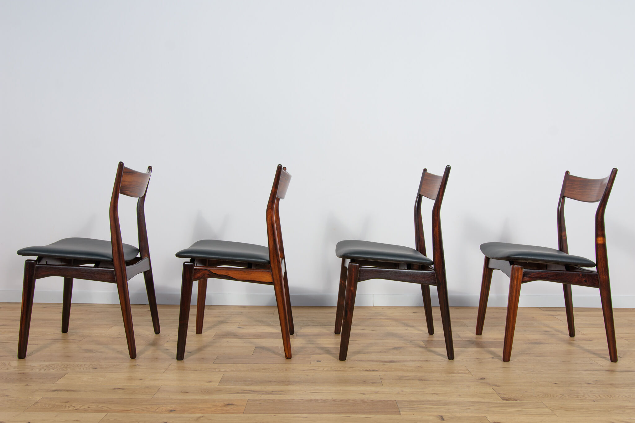 Mid Century Rosewood Dining Chairs by  H. P. Hansen for Randers Møbelfabrik, 1960s, Set of 4