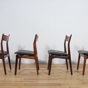 Mid Century Rosewood Dining Chairs by  H. P. Hansen for Randers Møbelfabrik, 1960s, Set of 4