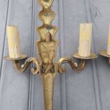 Lot 2 Louis XVI style gilt bronze wall lights