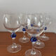 Luminarc wine glass set made in France vintage glass with a ball in