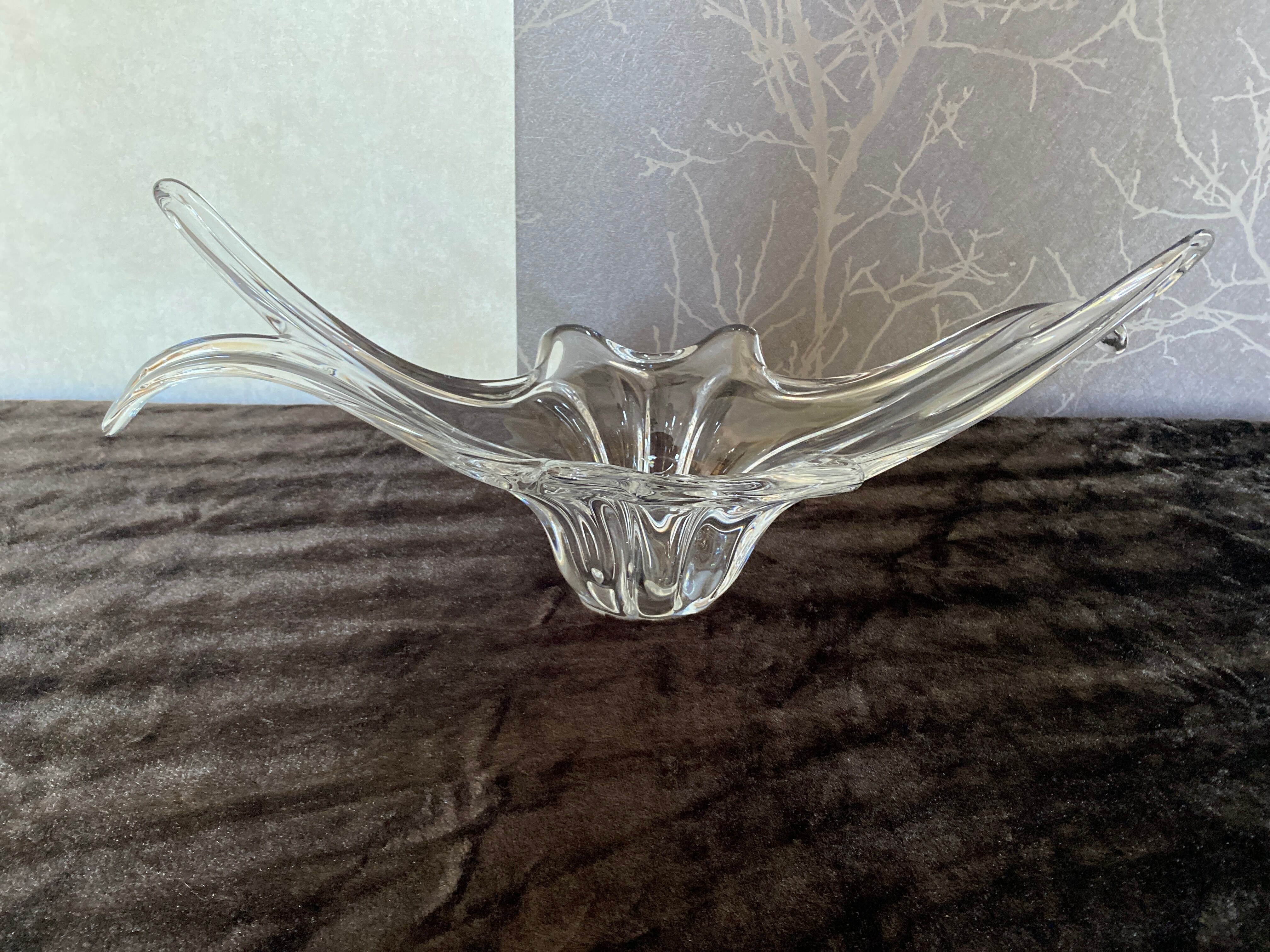 Large vintage crystal centerpiece