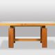Light cherry wood varnished desk. 1970s