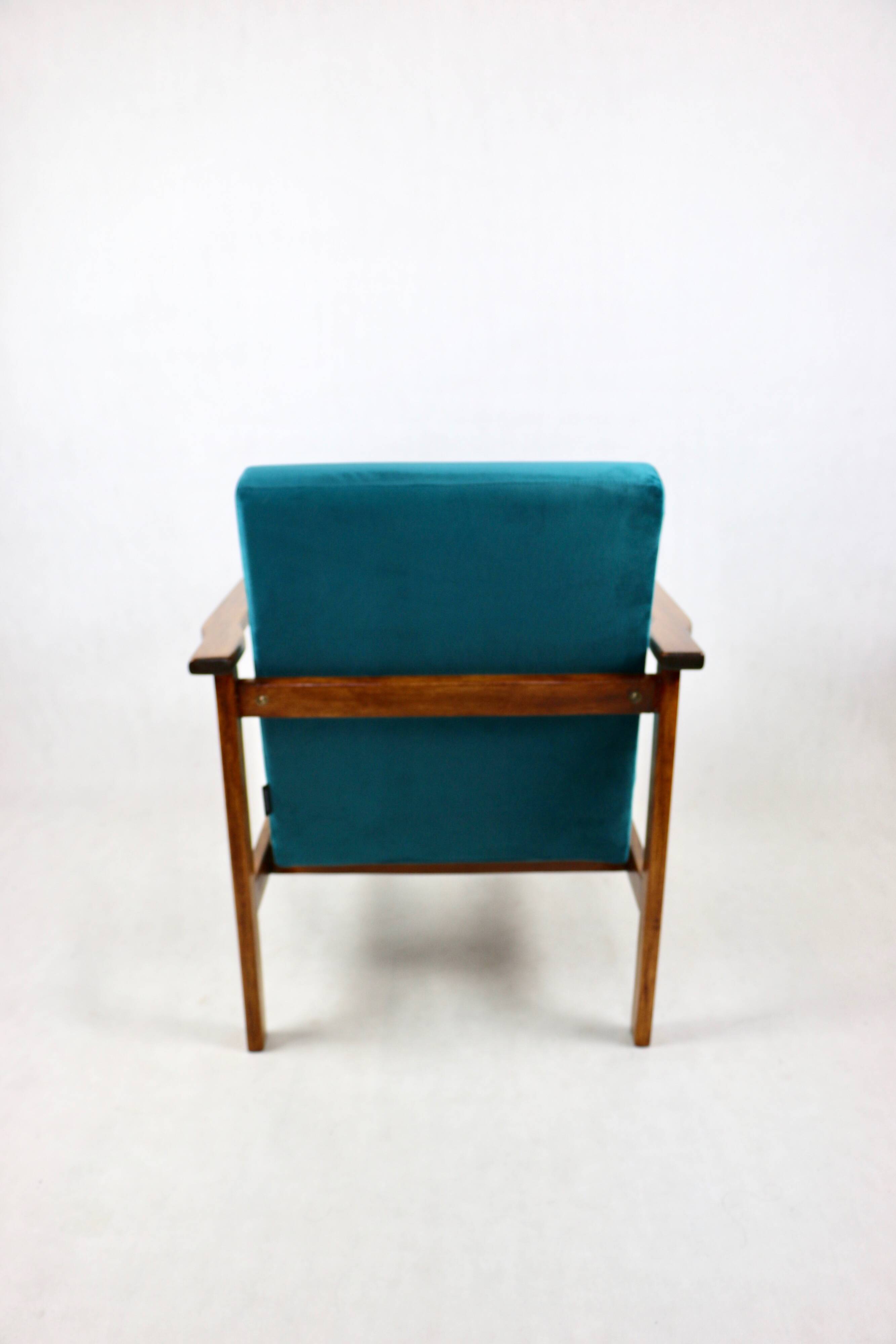 Armchair like 'Lis', 1970s blue turquoise - 2 pieces available