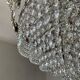 Hot air balloon chandelier in silver bronze and crystal tassels