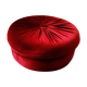 Large Red Velvet Pouf Boudoir / Rococo style