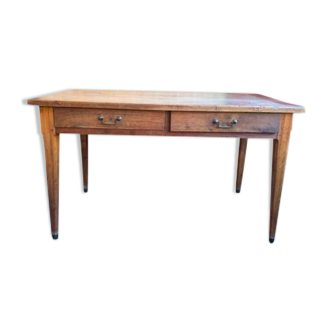 Wooden table with two drawers
