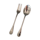 Spoon and fork to serve Christofle model beads silver metal