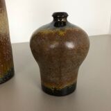 Set of 3 ceramic studio pottery vase by Elmar and Elke Kubicek, Germany, 1970