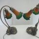 Paire de lampes nymphéas