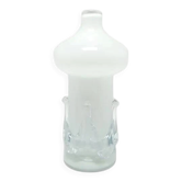 ABX Modernism Vase, white glass, Poland, 1970s