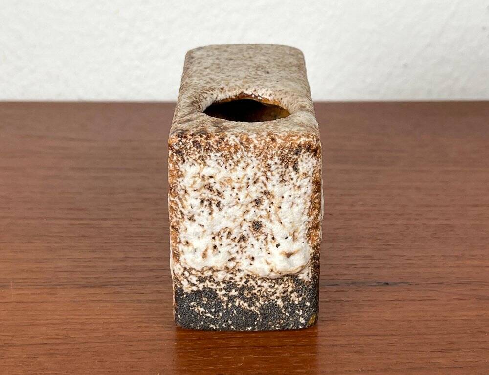 Brutalist Fat Lava vase from the mid-century by Van Woerden for Vest Keramik, 1960s.