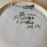 Assiette décorative bleue  Espagne numérotée