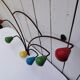 Wall-mounted coat rack with coloured balls, 50s design, vintage