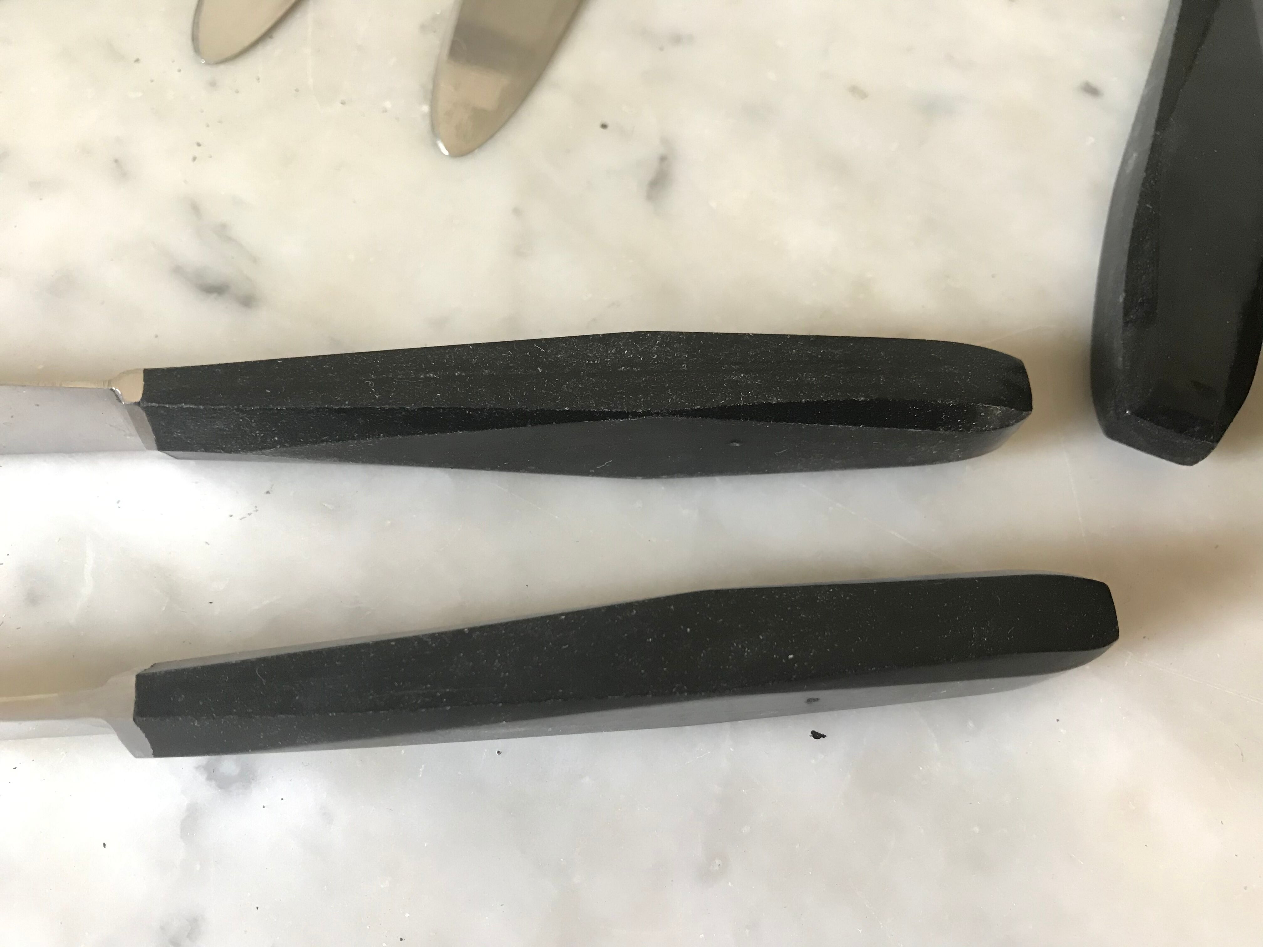 Ebony sleeve knives